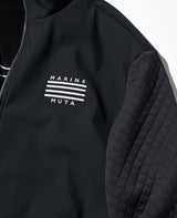 アームキルティング ジップアップブルゾン