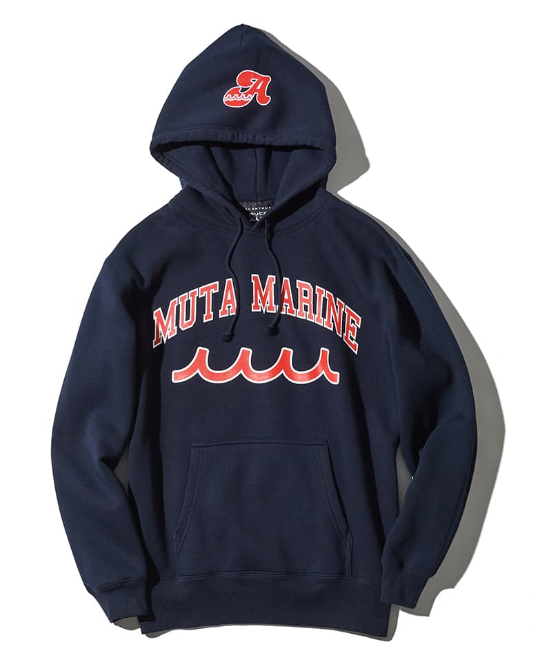 ACANTHUS x muta MARINE College Logo Hooded Sweatshirt