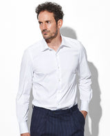 コットンストレッチポプリンドレスシャツ