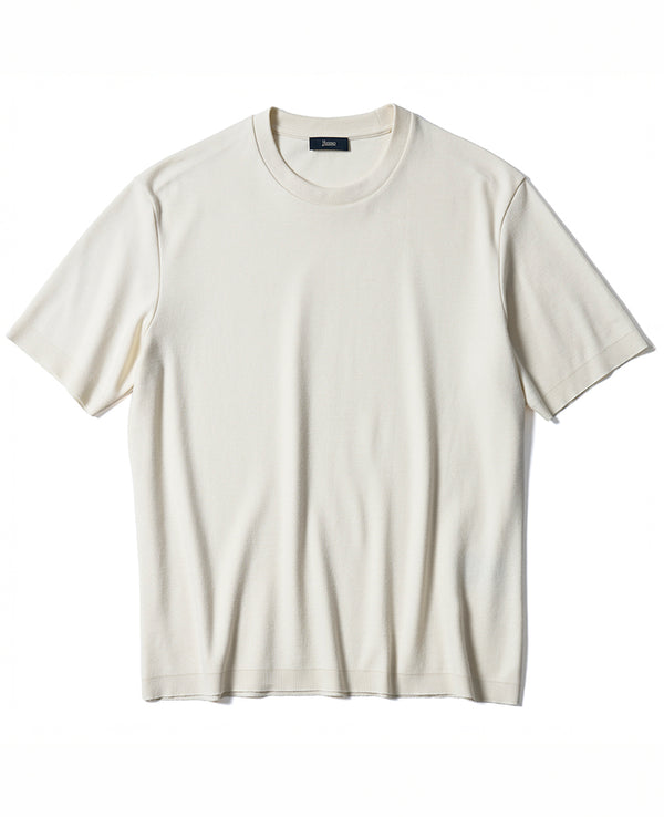 カシミヤ混ニットエフェクトTシャツ