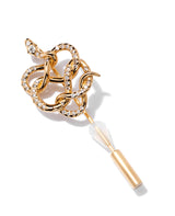 K18スネイクノット ダイヤモンドブローチ