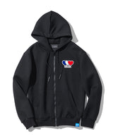 3ハートワッペンジップフーディー