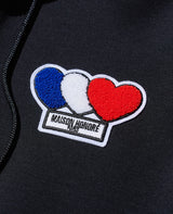 3ハートワッペンジップフーディー