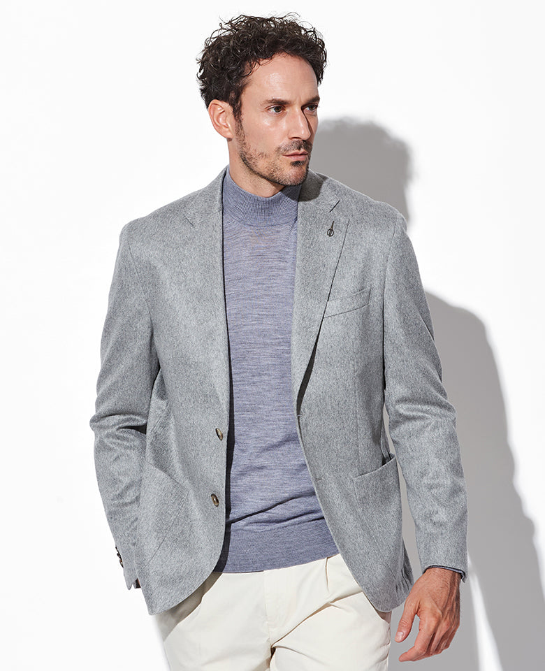 【カシミヤ混】コムデギャルソンオム ニットジャケット グレー エルボーパッチ カシミヤ混】コムデギャルソンオム ニットジャケット グレー エルボー