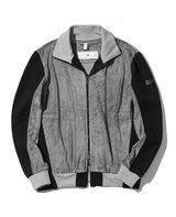 ベロア切替セットアップ(グレーブラック)