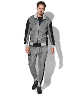 ベロア切替セットアップ(グレーブラック)