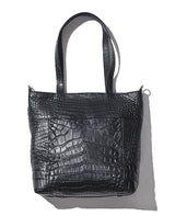 クロコダイルトートバッグ /マットブラック