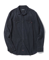 ブラックデニム ウエスタンシャツ