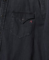 ブラックデニム ウエスタンシャツ