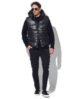 リサイクルポリキルティングフーディーベスト