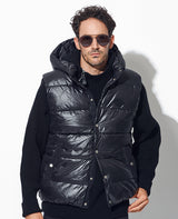 リサイクルポリキルティングフーディーベスト