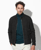 フェイクスエードライダースジャケット