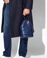 藍染巾着バッグ