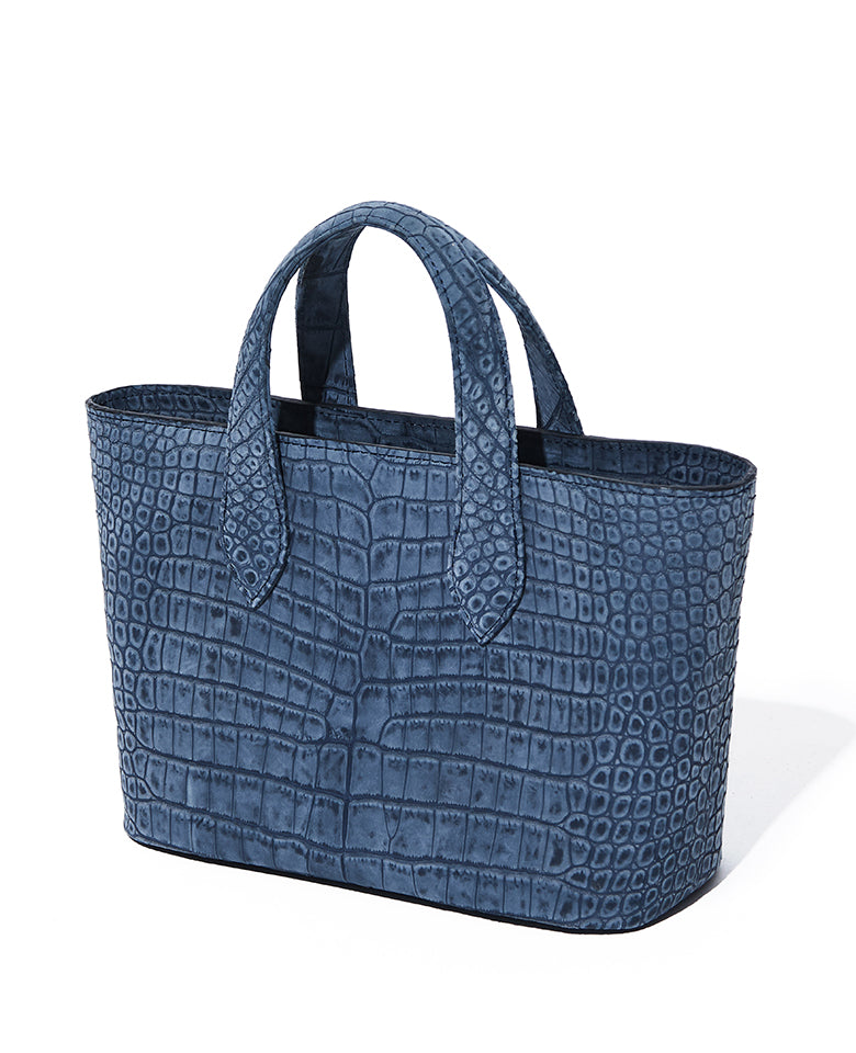 ⭐️未使用⭐️ ZAO ハンドバッグ　レザー　クロコレザー　ラウンドファスナー image.jpg