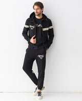 ブラックラインスウェットセットアップ