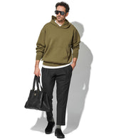 ウール/ポリエステル ダブルゲイスニット フーディ