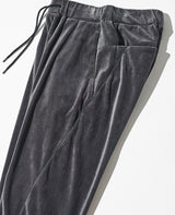 コットン/ポリエステル ベロアジャージセットアップ(ダークグレー)