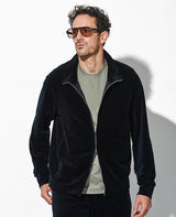 コットン/ポリエステル ベロアジャージ トラックジャケット