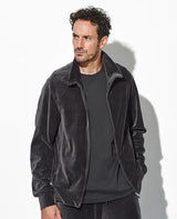 コットン/ポリエステル ベロアジャージセットアップ(ダークグレー)