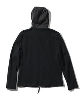 ツイードプリントポリエステルスエードパーカ