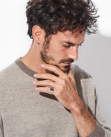 OVAL ENCLOSED SIGNET RING
