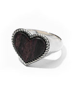 HEART ENCLOSED SIGNET RING