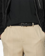 ナローレザーエラスティックベルト