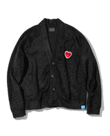 1ハートワッペンシャギーカーディガン