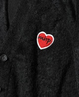 1ハートワッペンシャギーカーディガン