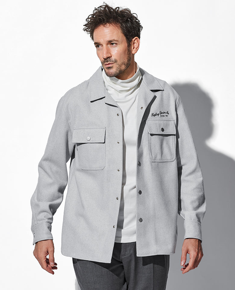 ウールブレンド アンコンシャツジャケット – 買えるLEON
