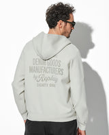 フロックプリント ニットフーディ