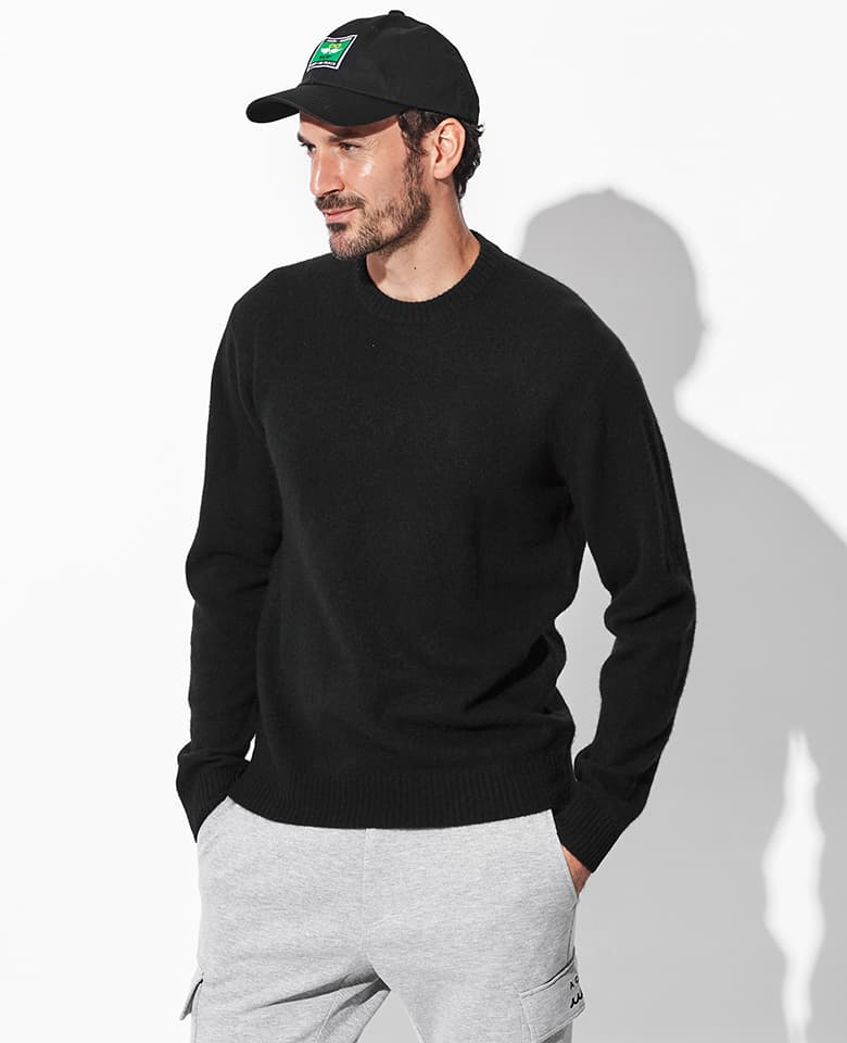 Men's cashmere l/s crew neck – 買えるLEON