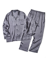 パジャマ シルクサテン無地