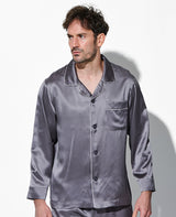 パジャマ シルクサテン無地