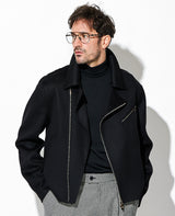 ライダース型カシミヤジャケット