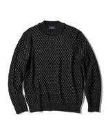 ジグザグ柄モックネックニット