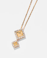 K18YGダイヤピラミッドペンダント