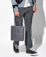 本クロコダイル スリムハンドルトートバッグ