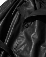 レザードレープコート