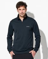 ボアネック ハーフジップ プルオーバー