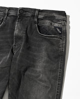 スリムフィットANBASS HYPERFLEXブラックストレッチデニム