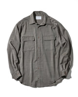 ウールシャンブレーシャツ