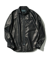 LEON別注 レザーリメイクジップシャツ