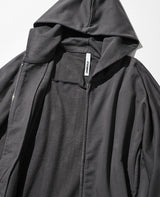 コットンストレッチテリー ジップアップフーディー