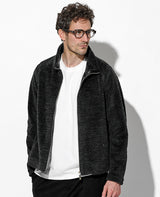 ウール/アルパカ ボア ジップアップブルゾン