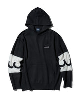 アームラインニット プルパーカー