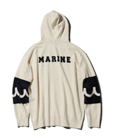 アームラインニット プルパーカー