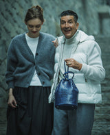 藍染巾着バッグ