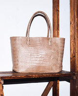 ポロサスクロコダイルオープントートバッグ