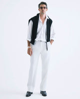 コットンレーヨンドライチノ 2プリーツワイドパンツ